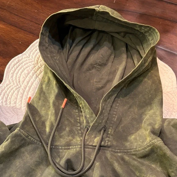 Men Nike Force Olive tiedye classic pull tie long sleeve basketball theme Hoodie - Picture 2 of 10